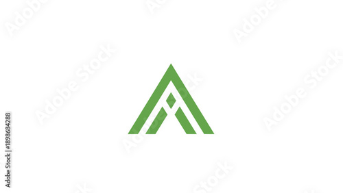 Green triangular logo on a white background, featuring three interconnected triangles with a clean and minimalist design.