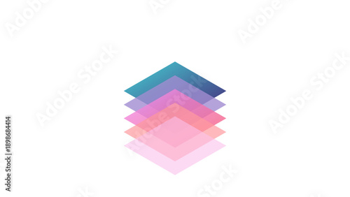Minimalist Isometric Layered Graphic Variation