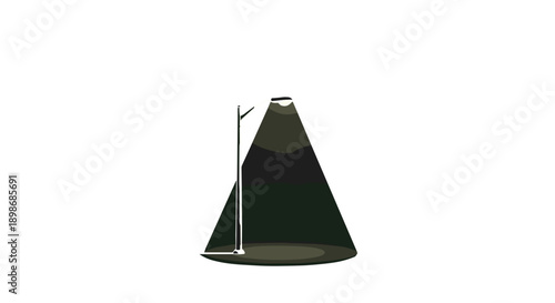 Cartoonish Lamppost Illuminating Darkness: A Symbol of Hope & Guidance isolated on transparent background. Vector Illustration for Storytelling and Urban Design.