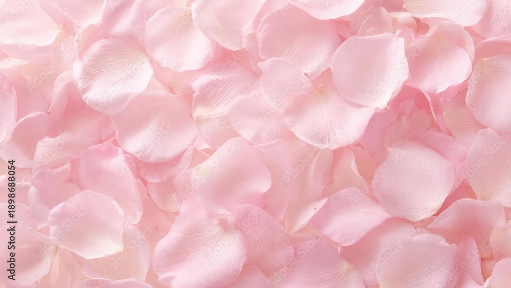 Obraz premium Close-up of soft pink rose petals overlapping, creating a delicate, romantic floral background. Concept Close-up Rose Petals, Soft Pink Florals, Romantic Floral Background, Petal Texture Detail