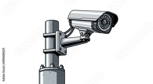 CCTV Security Camera Surveillance System Vector Illustration for Crime Prevention, Peace of Mind, Isolated on transparent background, Privacy and Observation
