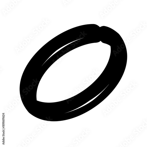 simple black ring on a white background illustration