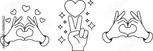 Hand drawn heart icon love collection isolated on white background. heart symbol for Valentines Day.