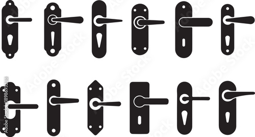 Variety of antique door handles and latches