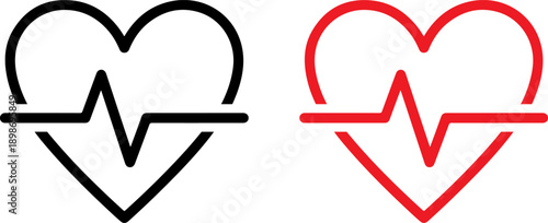 Heart Rate Pulse and Health Monitor Icon