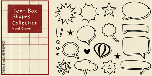 Hand Drawn Text Box Collection A Variety of Shapes and Styles for Your Creative Projects