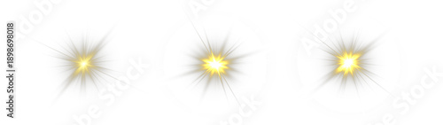 Yellow sun star light glow sparkle burst over abstract bright space
