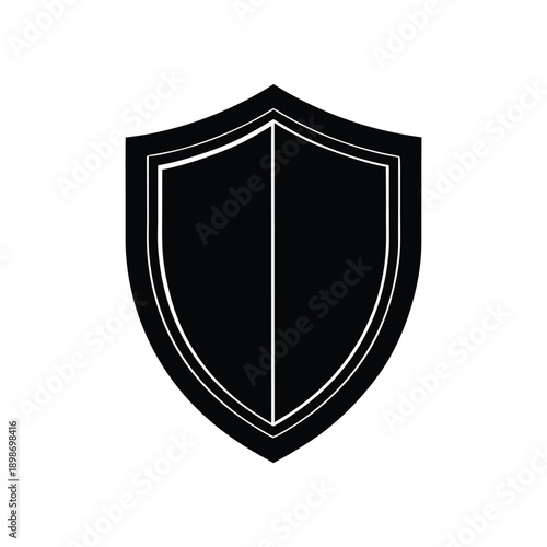 Protective Security Shield Icon for Defense and Safety Systems