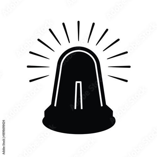 Red Alarm Siren Light for Emergency Warning and Alert Systems