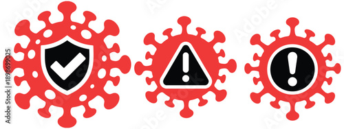 coronavirus protection warning danger icons set covid 19 health safety symbols, a high ranked vector collection ideal for health campaigns, pandemic awareness graphics, warning signage, and profession