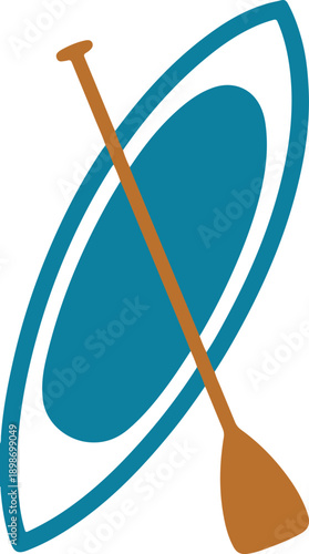 awesome paddle board vector icon