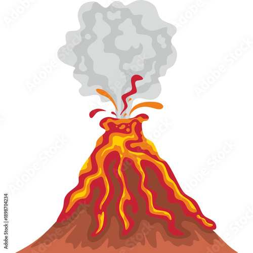 illustration of volcano