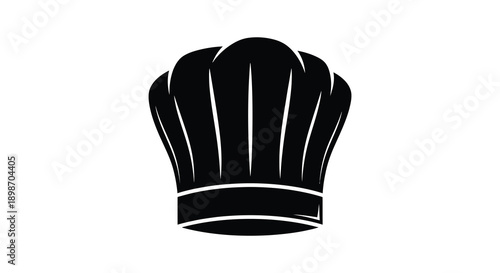 A striking black silhouette of a traditional chef s toque showcasing culinary artistry and professional kitchen aesthetics silhouette high quality detailed