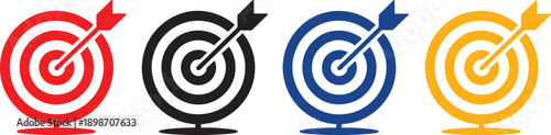 Colorful target with arrows symbol
