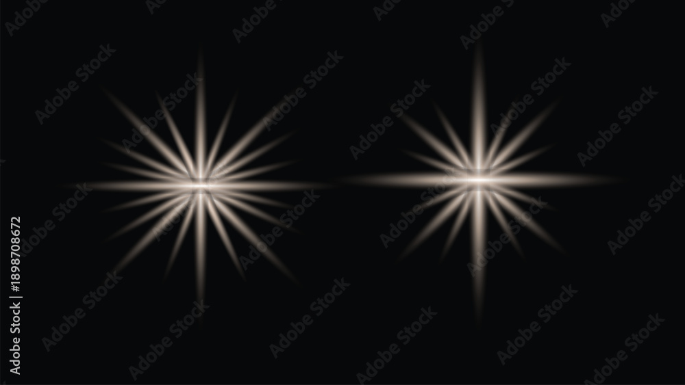 Fototapeta premium Black and White Lighting Effect Vector with Abstract Light and Shadow