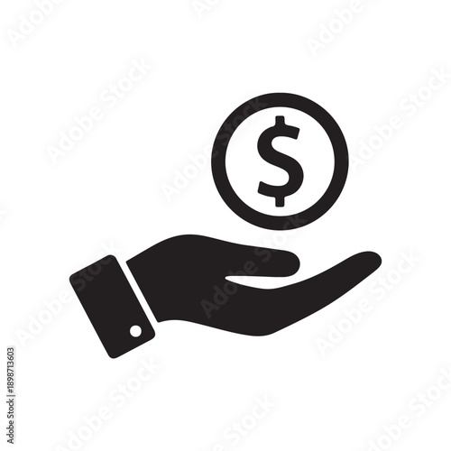 Hand holding dollar symbol representing wealth and finance concept