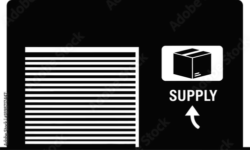 Supply air ventilation system indicator with directional arrow
