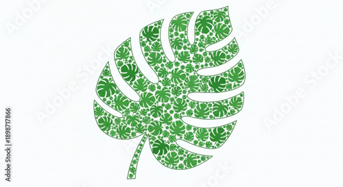 Vibrant green monstera leaf pattern for nature lovers and designers