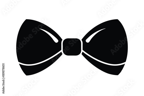 bow tie line art silhouette vector illustration