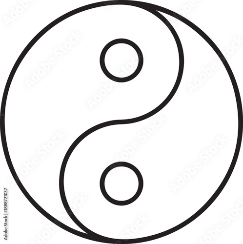 The ancient symbol of yin and yang representing balance and harmony in nature