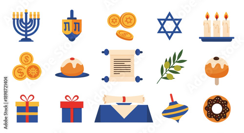 Religious symbols and festive decorations