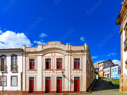 Vászonkép Stepping back in time through the streets and historic mansions of Ouro Preto