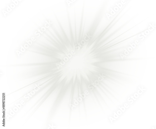 Radiant white sun with glowing beams creating sparkling sunlight effect.
