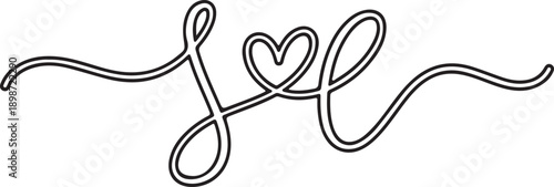A stylized signature with a heart symbol in the middle.