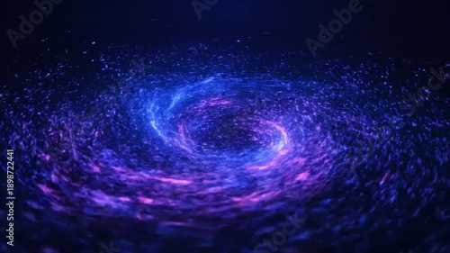 Cosmic Whirlpool of Energy and Light, Abstract Galaxy Formation