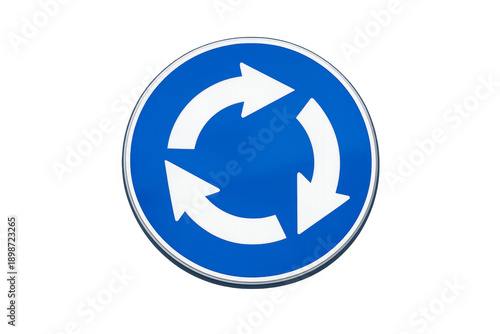 Free Download Roundabout traffic sign showing circular arrows direction - GFXLoad