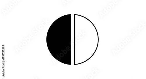 Black and White Circle Illustration.