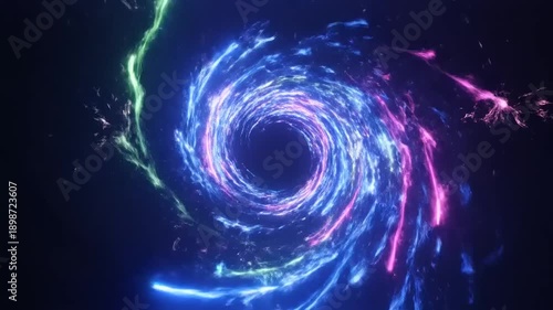 Cosmic Vortex Energy Flow - Abstract Nebula Swirl