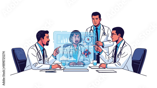 Medical Professionals Collaborating: A dedicated group of medical professionals, united by their shared passion for patient well-being.