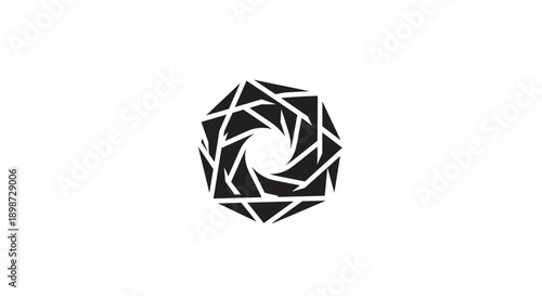 Camera Shutter Icon Simple Design Element.