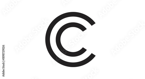 Copyright Symbol Simple Design Element.