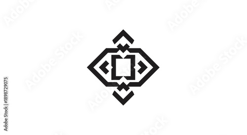 Geometric Symbol with Diamond Shapes Design.