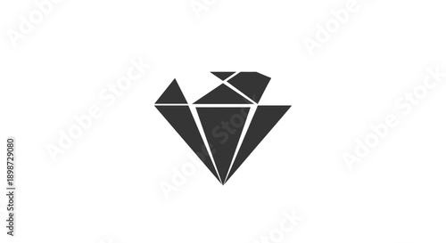 Geometric Diamond Shape Illustration Design Element.