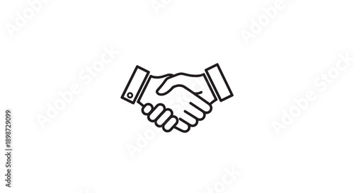 Handshake Illustration of Business Agreement.