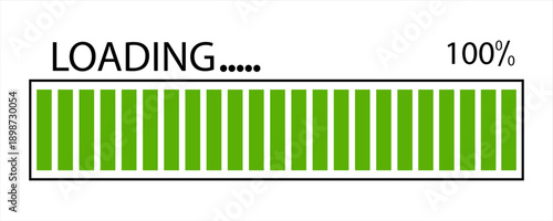 Loading bar icons. Set loading bar progress icon. Loading status on white background. Vector illustration.