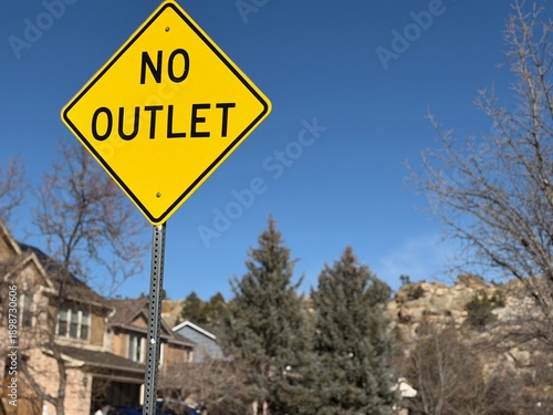 No Outlet Street Sign