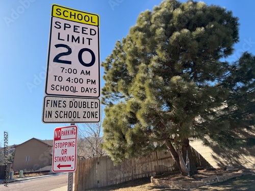 School Speed Limit Sign 20 mph 