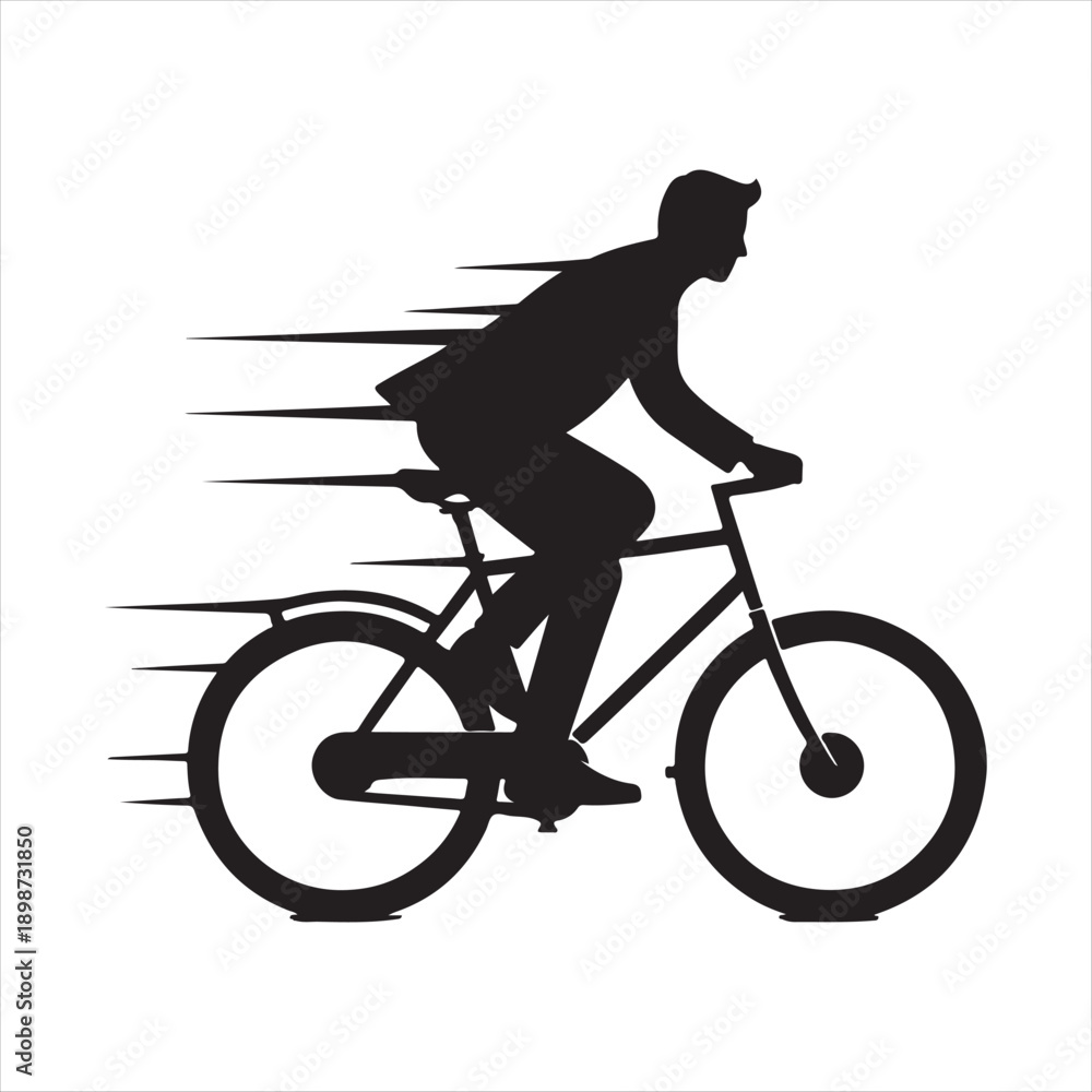 Obraz premium bicycle commuter vector silhouette line art icon idea collection