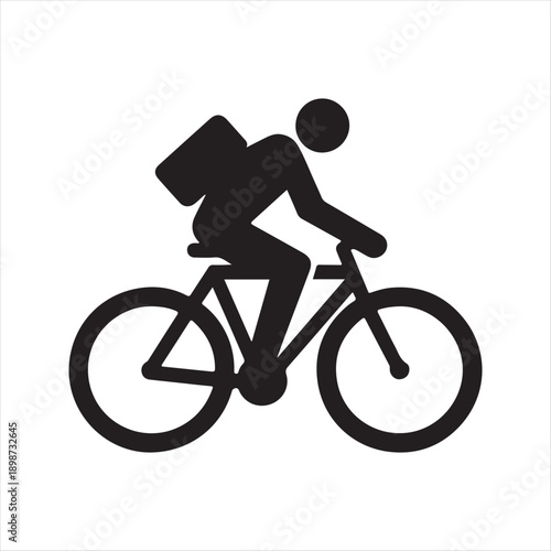 bicycle commuter vector silhouette line art icon idea collection