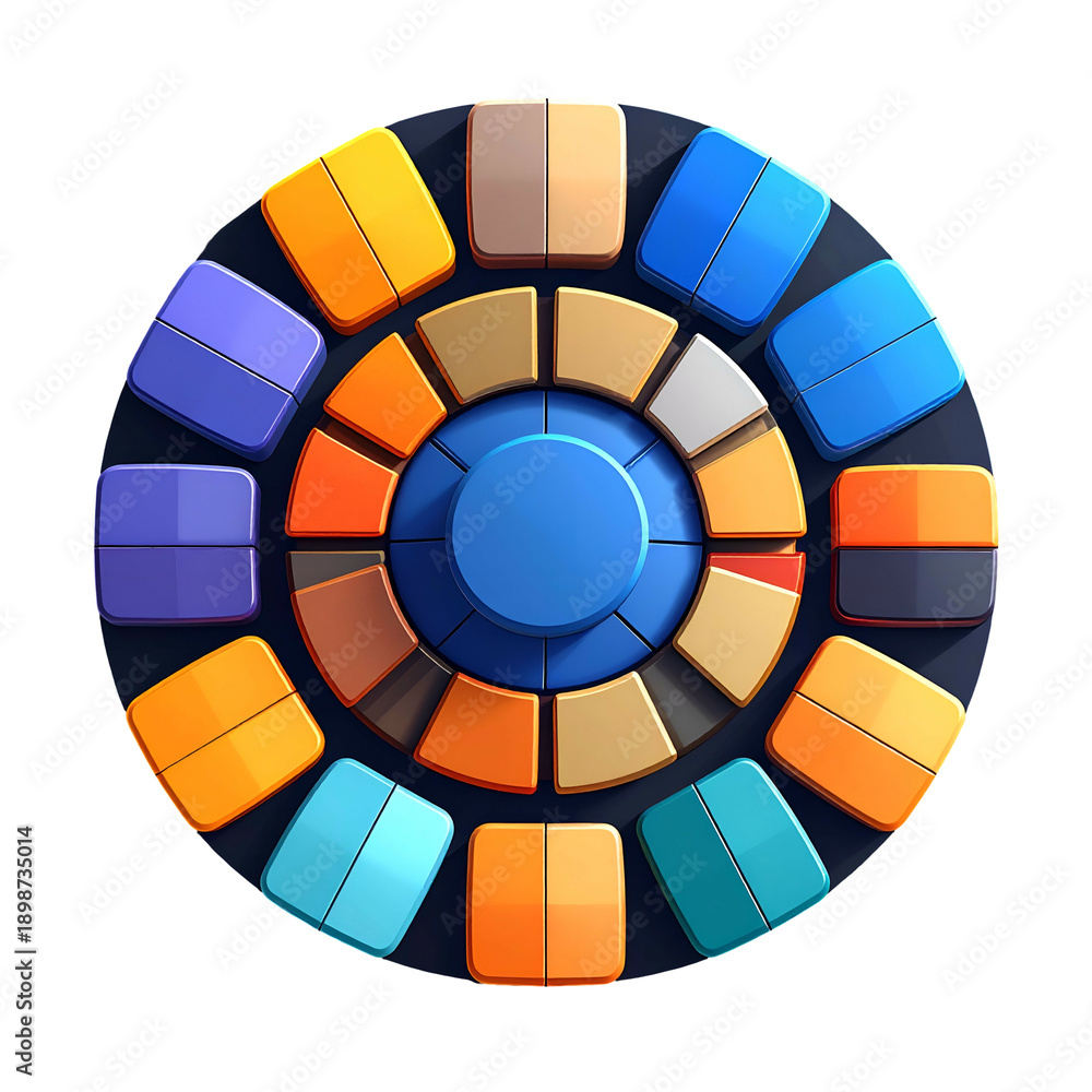 Obraz premium Abstract colorful geometric circular design