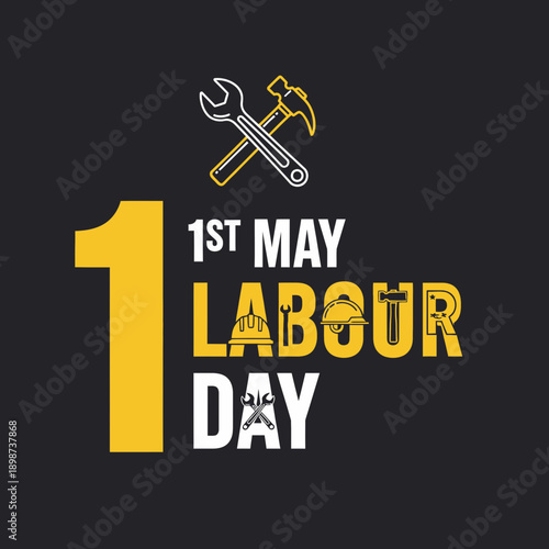 1st May Labour Day Poster – Workers Solidarity Industry Celebration Design