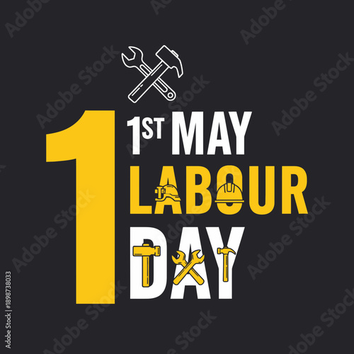 1st May Labour Day Poster – Workers Solidarity Industry Celebration Design