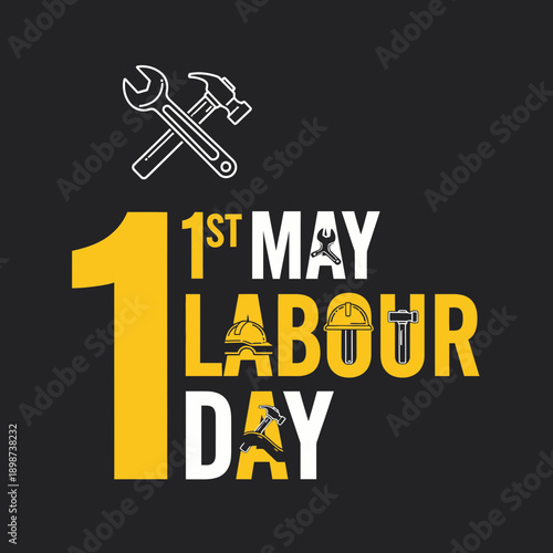 1st May Labour Day Poster – Workers Solidarity Industry Celebration Design