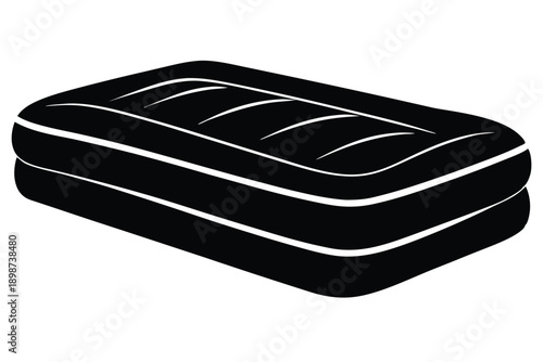 air mattress line art silhouette vector illustration