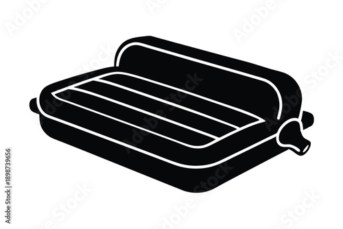 air mattress line art silhouette vector illustration