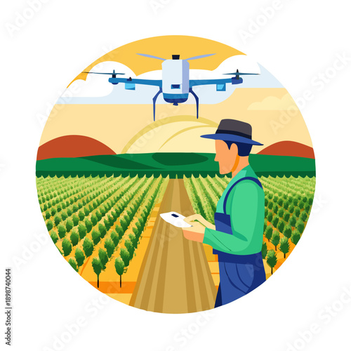 Smart Farming with Drone Monitoring Crops